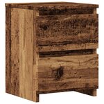 vidaXL Tables de chevet 2 Pièces vieux bois 30x30x40 cm bois d'ingénierie