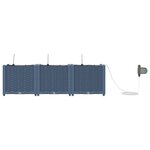 vidaXL Pots de jardin Gris 120 x 40 x 37.5 cm Acier