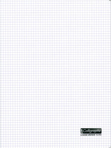 Cahier piqué POLYPRO 24x32cm 48p Q.5X5 90g Incolore CALLIGRAPHE