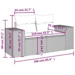 vidaXL Salon de jardin avec coussins 10 Pièces gris clair résine tressée