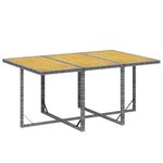 vidaXL Ensemble à manger de jardin coussins 7Pièces Résine tressée Gris