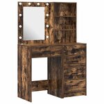 vidaXL Table de Toilette avec tiroir 2 Pièces Marron 50 x 41 x 135 cm