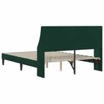 vidaXL Cadre de lit avec tête de lit Vert foncé 140 x 190 cm Velours