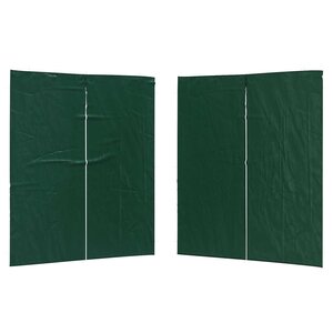 vidaXL Mur de tente de fête 2 Pièces Vert 200 x 195 cm PE et acier