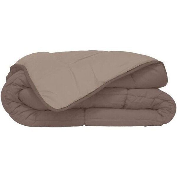 Couette légère Microfibre 240 x 260 cm Taupe & Lin