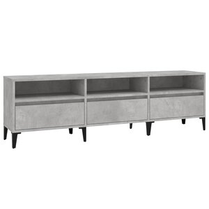 vidaXL Meuble TV gris béton 150x30x44 5 cm bois d'ingénierie