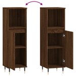 vidaXL Armoire de bain chêne marron 30x30x100 cm bois d'ingénierie