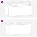 vidaXL Banc de jardin Anthracite 100 x 40 x 43 cm Acier