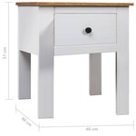 vidaXL Table de chevet Blanc 46x40x57 cm Pin Gamme Panama