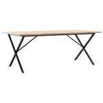 vidaXL Table à manger cadre en X 200x100x75 5 cm bois pin massif fonte