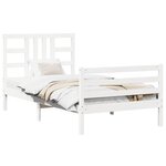 vidaXL Cadre de lit sans matelas blanc 100x200 cm bois de pin massif