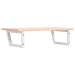 vidaXL Étagère de vasque murale acier et bois de chêne massif