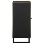 vidaXL Buffet noir 60x33x75 cm bois massif de manguier