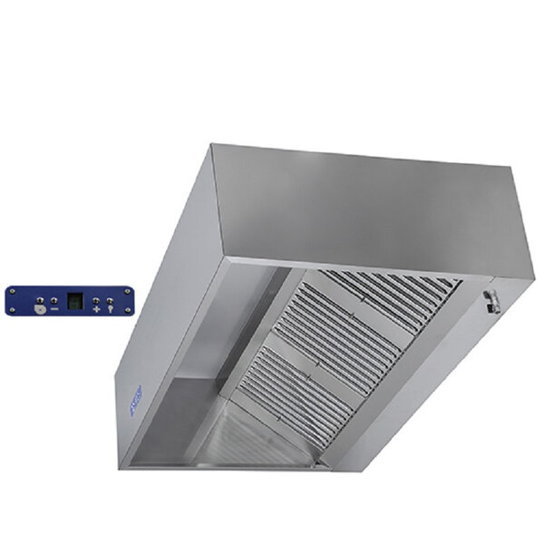 Hotte murale cubique avec moteur - série 1100 mm - virtus -  - acier inoxydable2400 mm1200 x1100x450mm