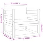 vidaXL Chaise de jardin avec coussins verts bois massif d'acacia
