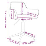 vidaXL Chaises pivotantes à manger lot de 2 Rose Velours