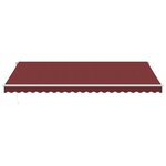 vidaXL Auvent manuel rétractable avec LED bordeaux 500x350 cm