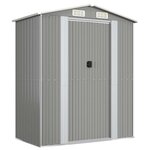 vidaXL Abri de jardin Gris clair 192x108x223 cm Acier galvanisé