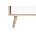 Buffet haut - chêne Sonoma  blanc  gris et bleu - 103 x 40 x 139 cm