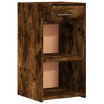 vidaXL Tables de chevet 2 Pièces chêne fumé 35x34x65 cm bois ingénierie