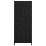 vidaXL Haut Armoire Chêne noir 69 5 x 34 x 180 cm Bois d'ingénierie