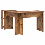 vidaXL Bureau d'angle avec rangement Bois ancien 140 x 113.5 x 75 cm
