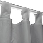 vidaXL Rideau occultant avec boucles 2 Pièces 140 x 245 cm Gris