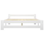 vidaXL Cadre de lit avec 2 tiroirs Blanc Bois de pin massif 140x200 cm