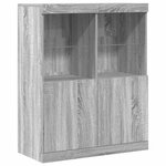 vidaXL Buffet sonoma gris 81x37x100 cm bois d'ingénierie
