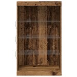 Buffet vidaXL avec lumières LED en bois ancien 60 5x37x100 cm