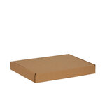 Boîte rectangulaire en carton kraft micro-cannelé 22.5 x 17 x 3 cm
