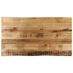 vidaXL Dessus de table bord vivant 120x60x3 8 cm bois de manguier brut