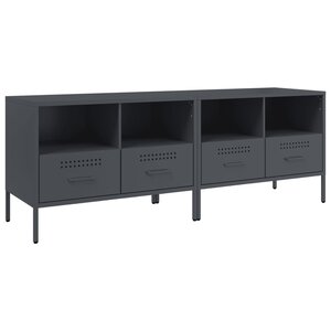 vidaXL Meubles TV 2 Pièces anthracite 68x39x50 5 cm acier