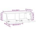 vidaXL Meuble TV mural Sonoma gris 99 x 41 x 30 cm Bois d'ingénierie