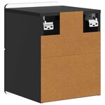 vidaXL Cabinet de chevet mural 2 Pièces Noir 33 x 34 5 x 43 cm