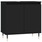 vidaXL Armoire de salle de bain noir 58x33x60 cm bois d'ingénierie