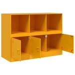 vidaXL Buffet jaune moutarde 99x39x73 cm acier