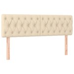 vidaXL Sommier à lattes de lit avec matelas Crème 140x200 cm Tissu