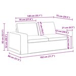 vidaXL Canapé Bleu 182 x 80 x 82 cm tissu
