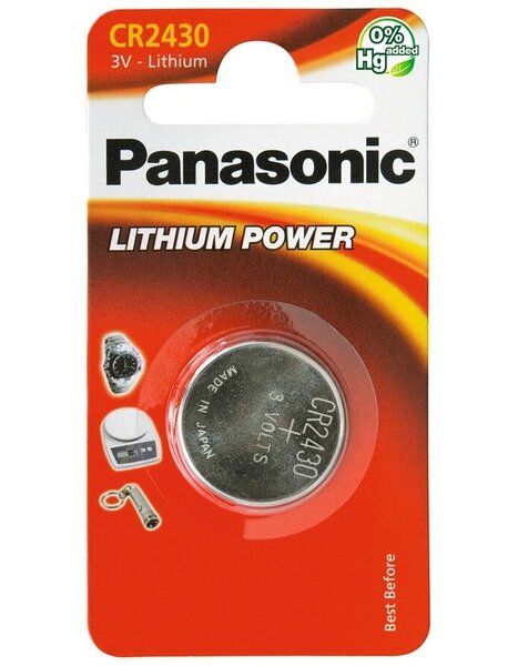Blister de 1 pile lithium CR2430 3V PANASONIC