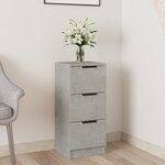 vidaXL Buffet Gris béton 30x30x70 cm Bois d'ingénierie