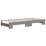 vidaXL Lit de jour avec lit gigogne taupe 100x200 cm tissu
