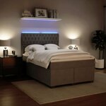 vidaXL Sommier à lattes de lit et matelas Gris clair 140x200cm Velours