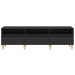 vidaXL Meuble TV noir 150x30x44 5 cm bois d'ingénierie