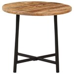 vidaXL Table basse 45x45x40 cm bois de manguier solide et fer