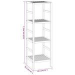 vidaXL Étagère de salle de bain 35 5x35 5x112 5cm Bois massif de noyer