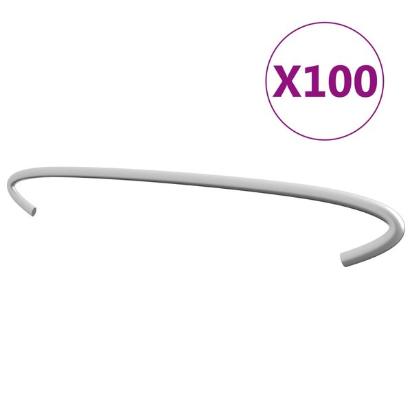 vidaXL Crochets de gabion 100 Pièces Acier galvanisé 30 cm
