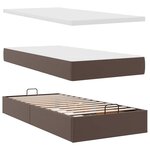 VidaXL Cadre de lit ottoman avec matelas marron 200x200 cm similicuir