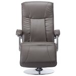 vidaXL Fauteuil TV gris similicuir