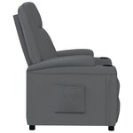 vidaXL Fauteuil inclinable Anthracite Similicuir